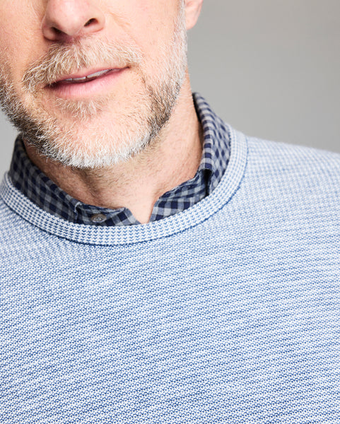 Tuck Stripe Crew | Classic Crew Neck with Textured Stripe – Billy Reid
