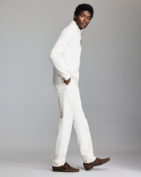 Quilted Half Zip | Lightweight Cotton Blend with Smart