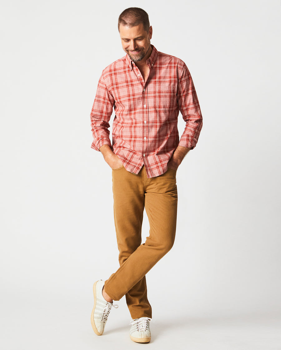 BOX PLAID TUSCUMBIA SHIRT BUTTON DOWN in Toolbox Red
