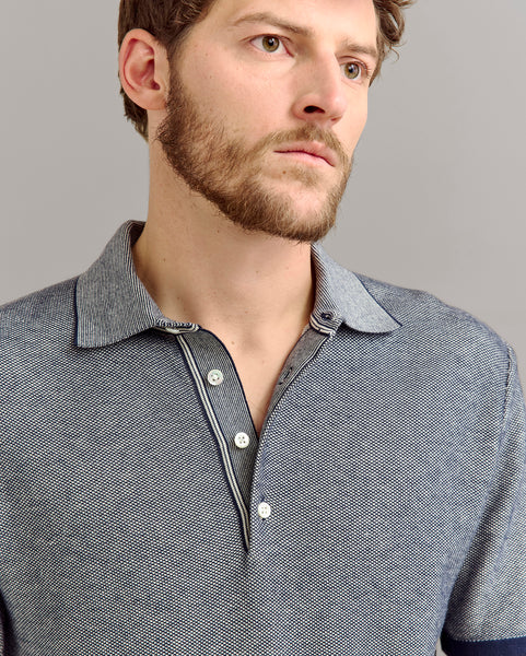 Birdseye Pique Sweater Polo in Cotton | Billy Reid