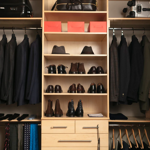 Store display filled with suiting