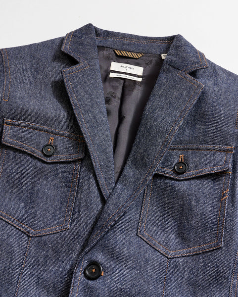 Handmade Navy blue double breasted long wool coat 4688