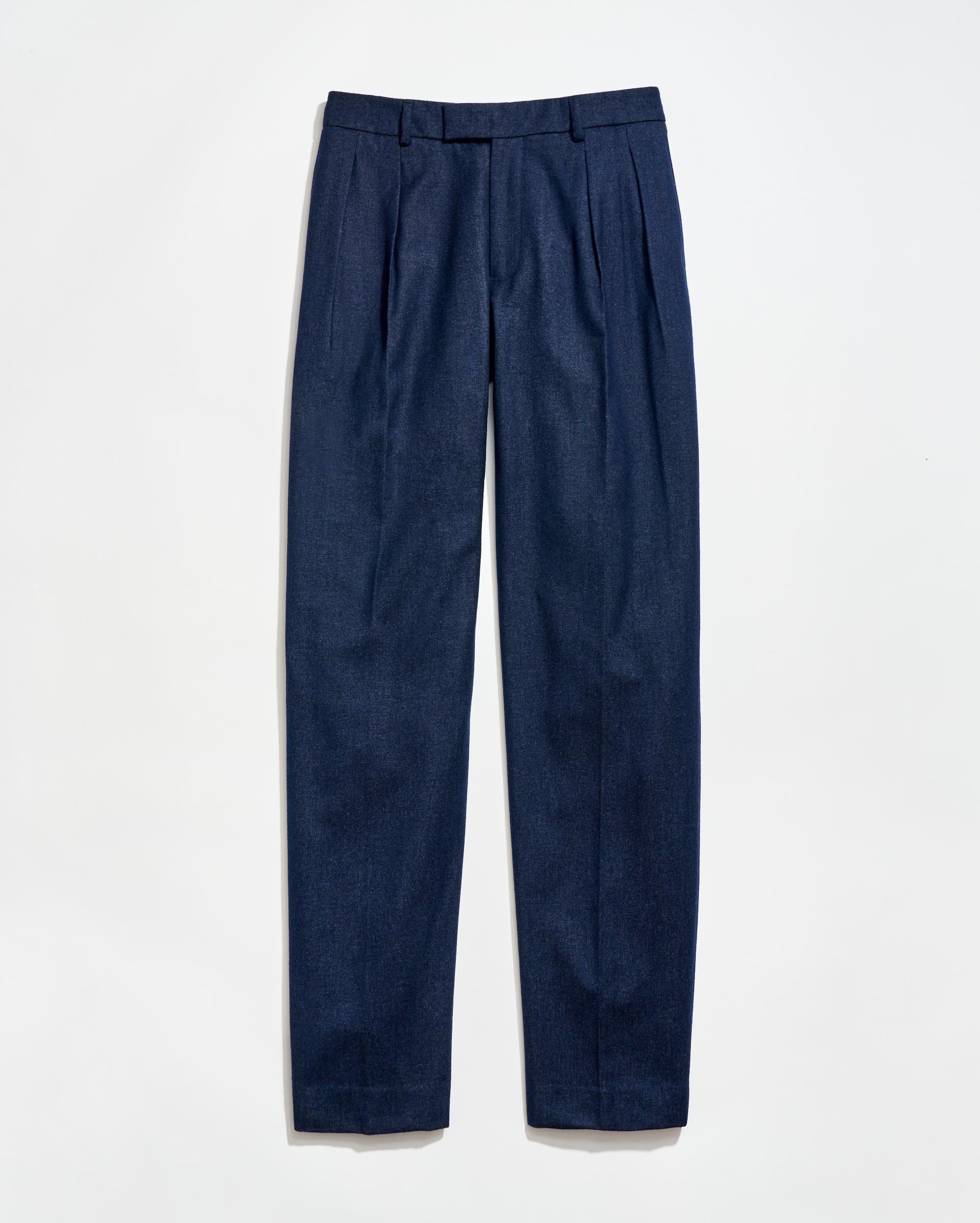 mens navy blue pleated dress pants Twillory Men's Performance Pleated Pants - Navy - Tailored Fit, Wrinkle-Resistant, 4-Way Stretch