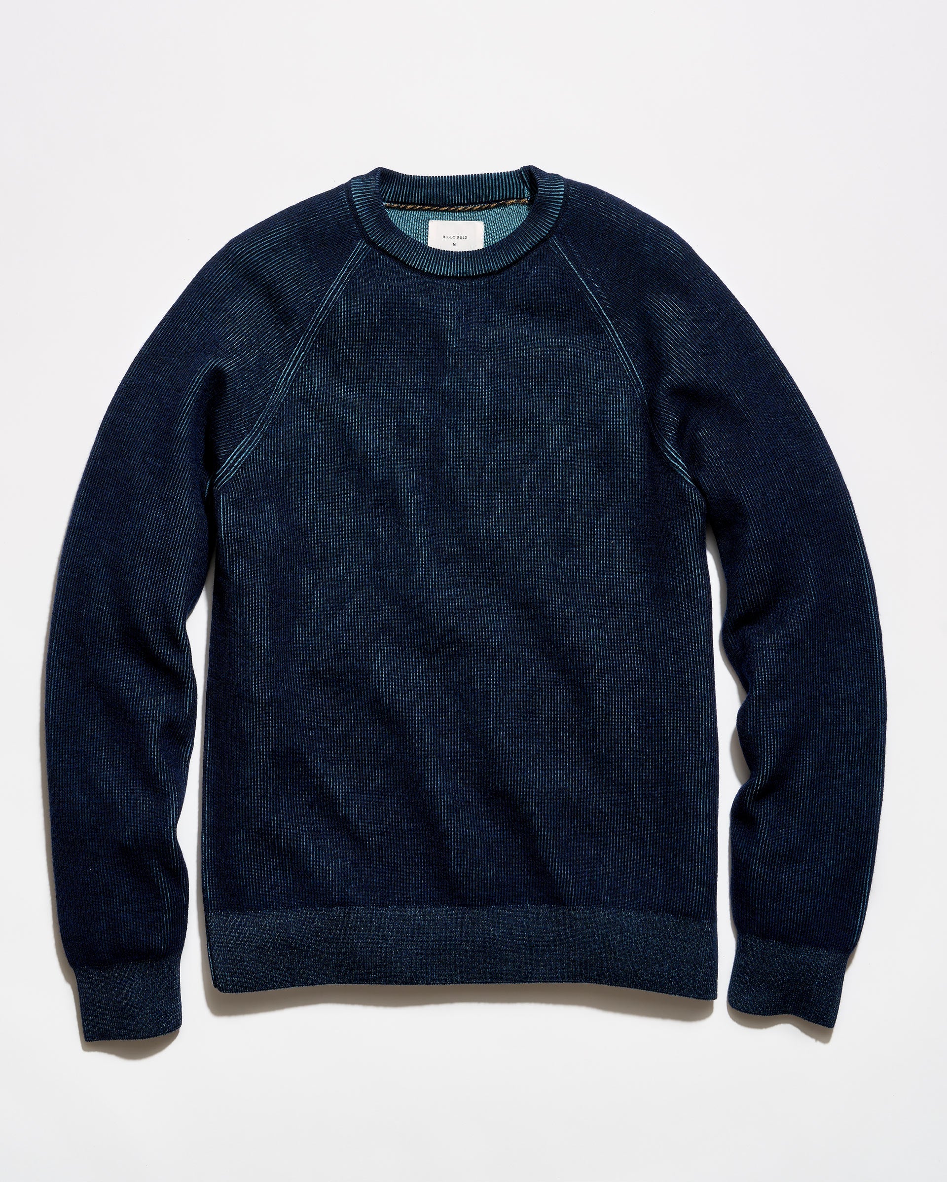 Bishop Rib Crewneck Cotton-Wool Knit Sweater | Billy Reid