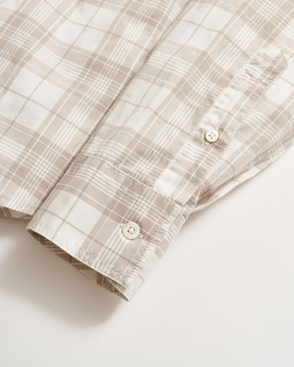 Grid Dobby Plaid Tuscumbia Shirt Button Down in Grey