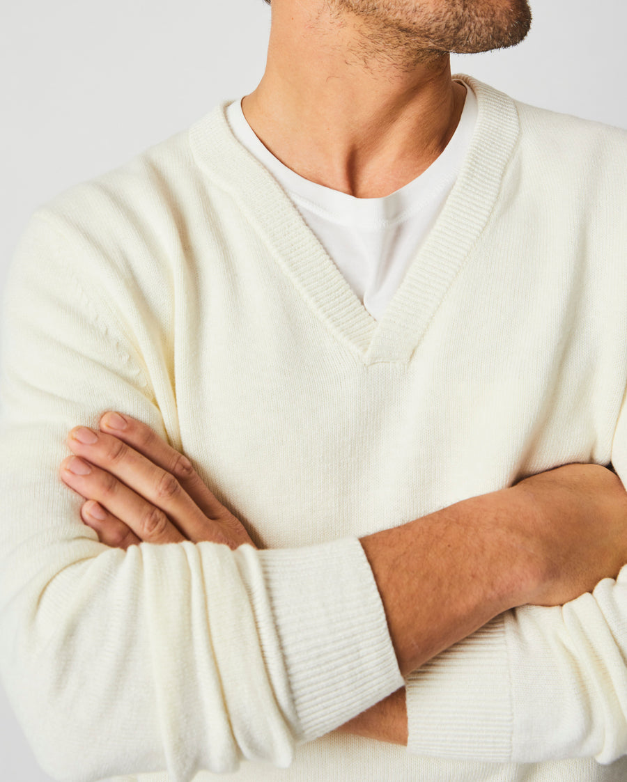 PULLOVER DANLEY SWEATER IN TINTED WHITE