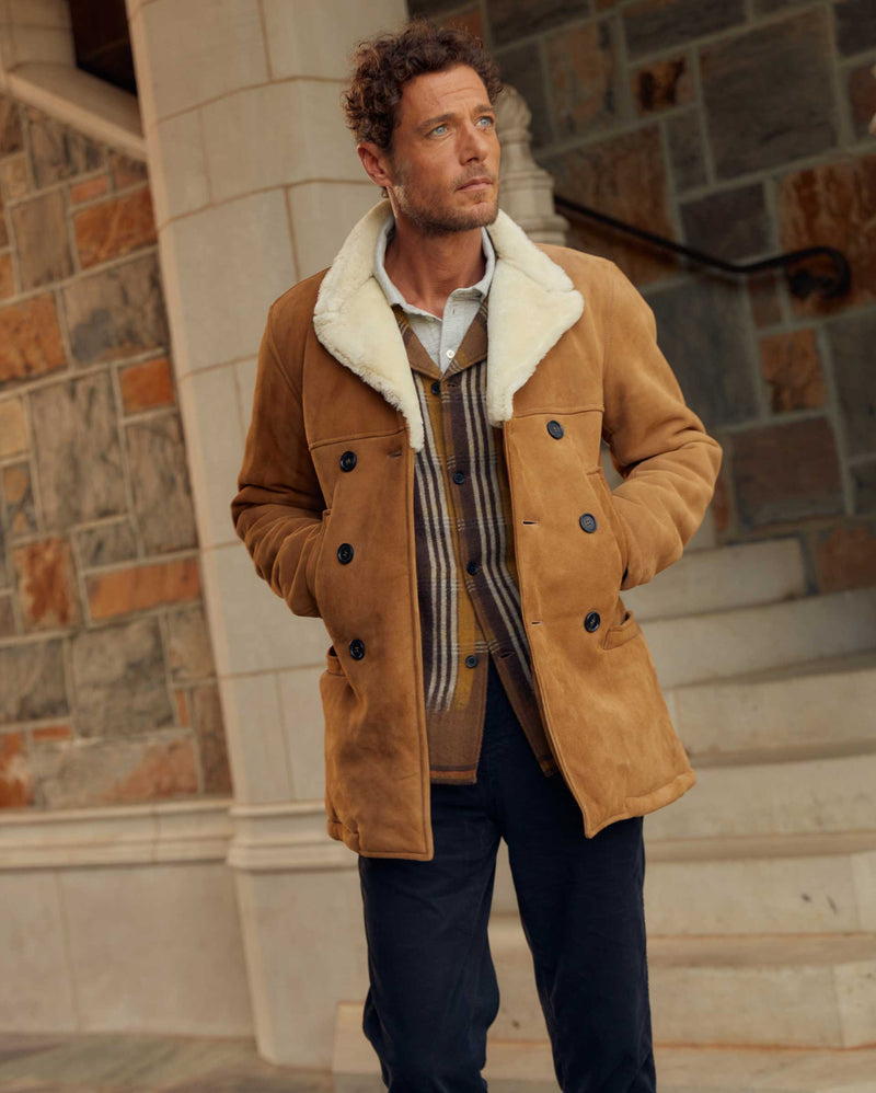 SHOP THE LOOK | Shearling Bond Peacoat