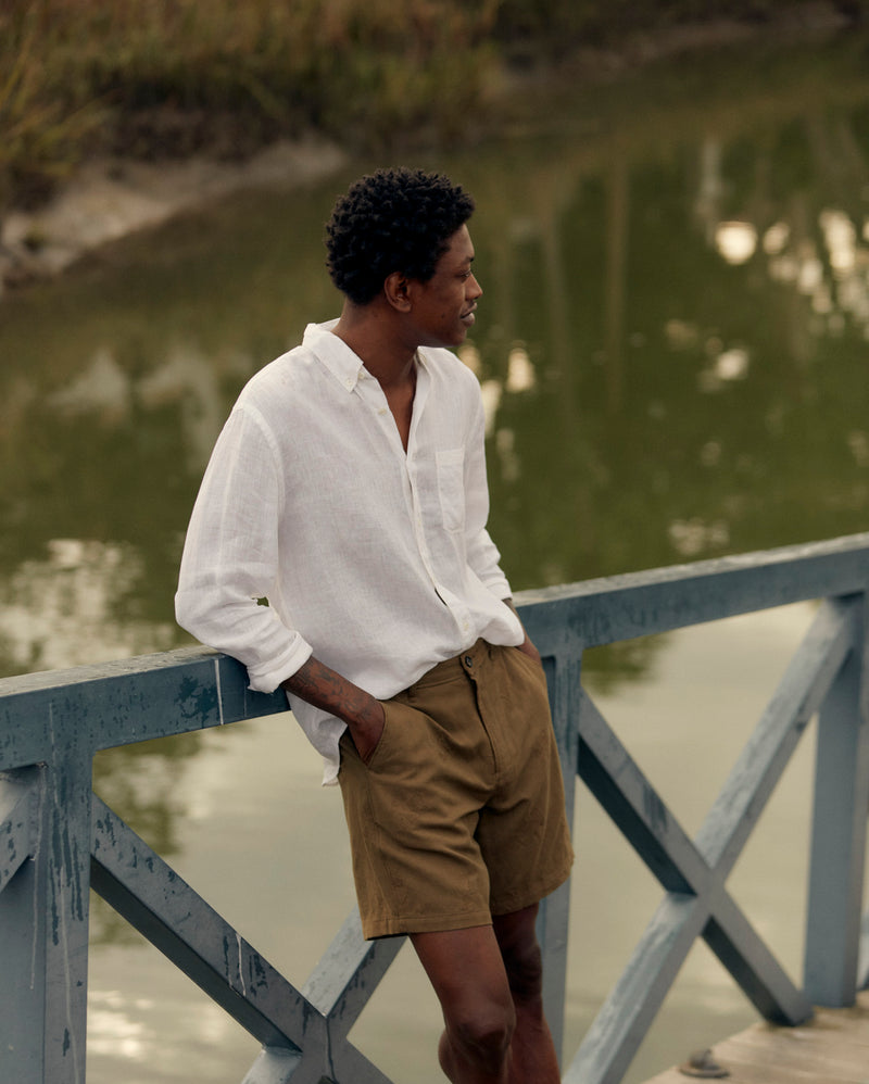 SHOP THE LOOK | Tuscumbia Linen Shirt Button Down White