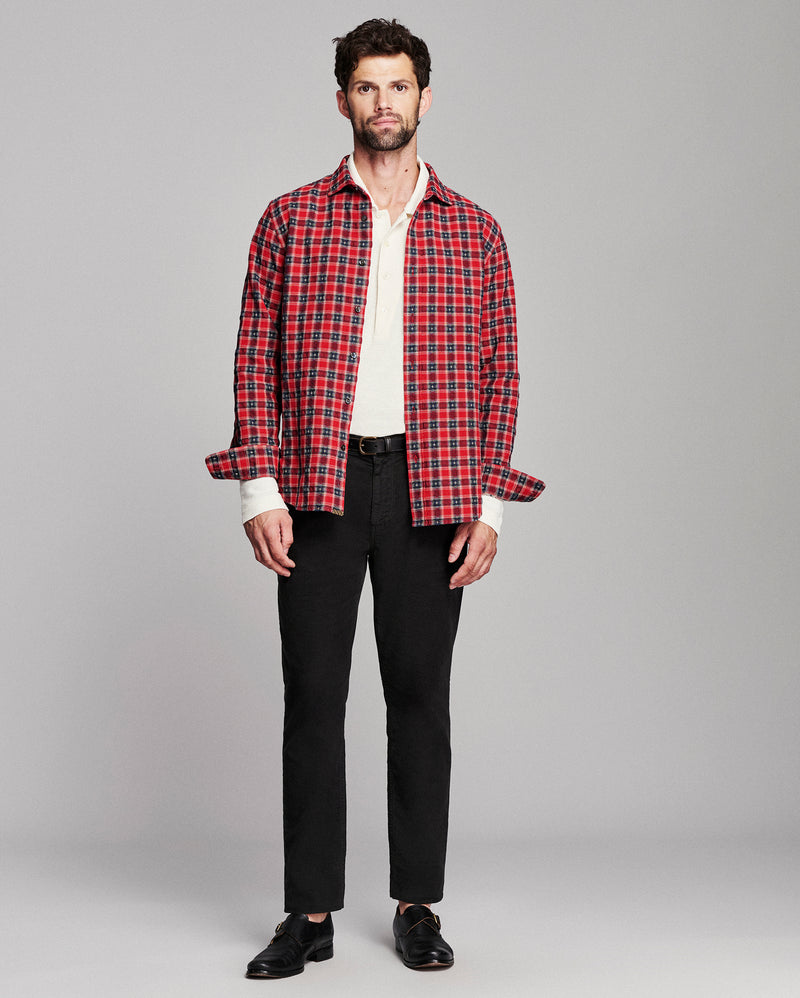 Fleur De Lis Plaid Cedar Shirt