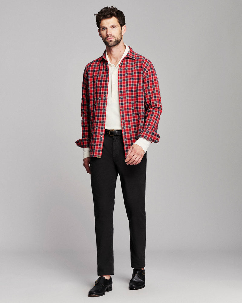 Fleur De Lis Plaid Cedar Shirt