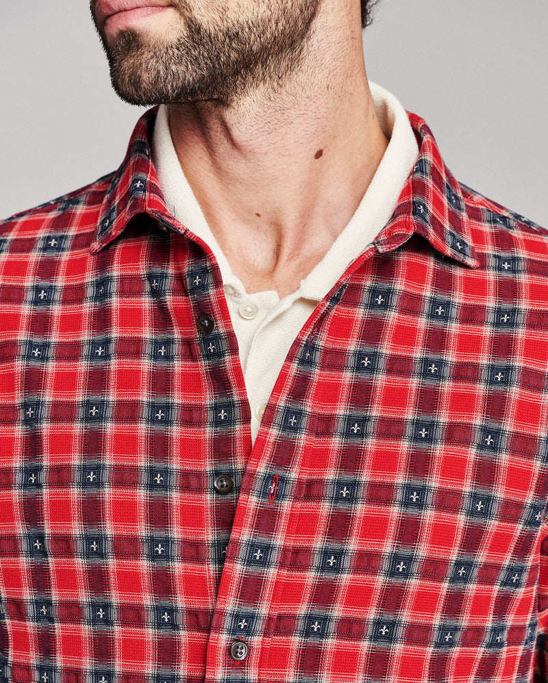 Fleur De Lis Plaid Cedar Shirt