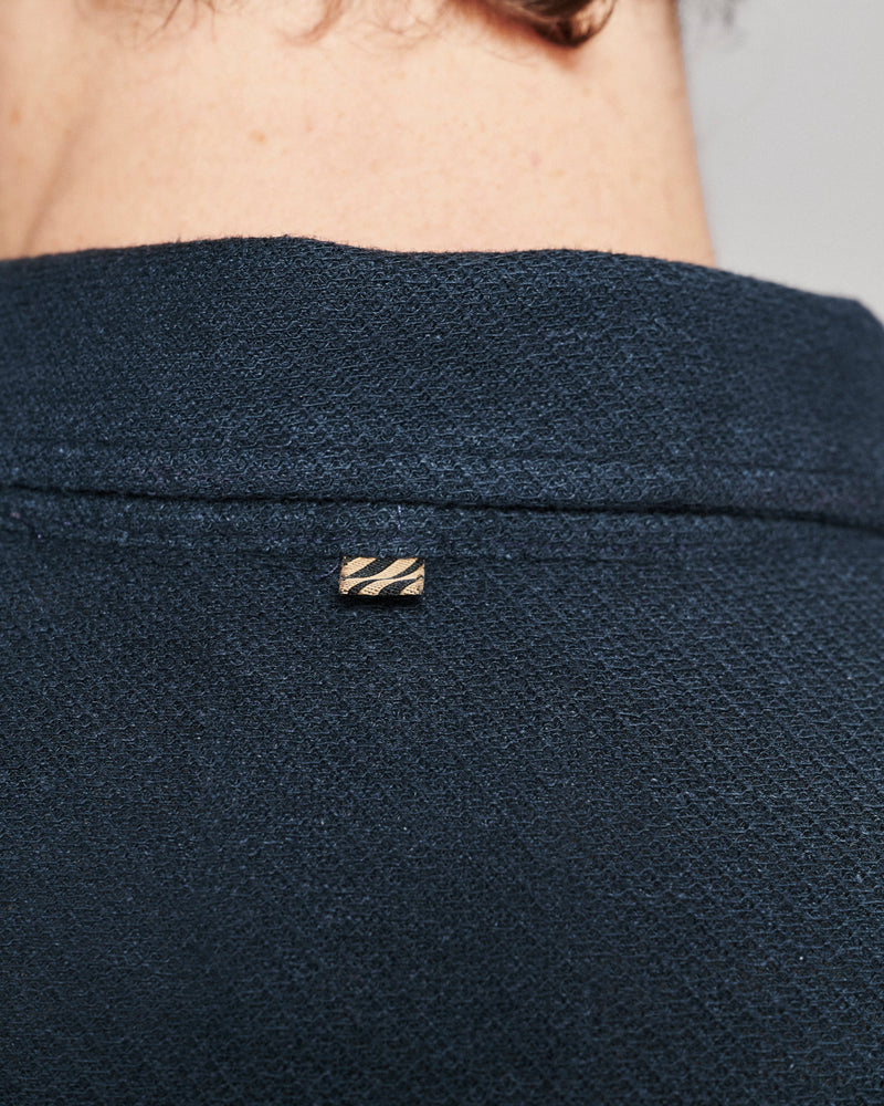 Long Sleeve Hemp Cotton Twill Polo
