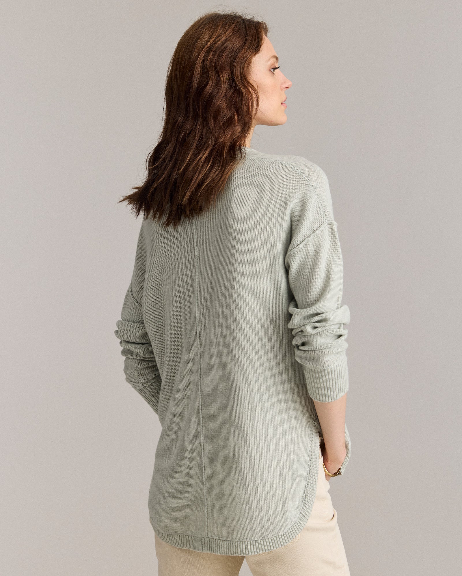 Cotton Linen Shirttail Sweater