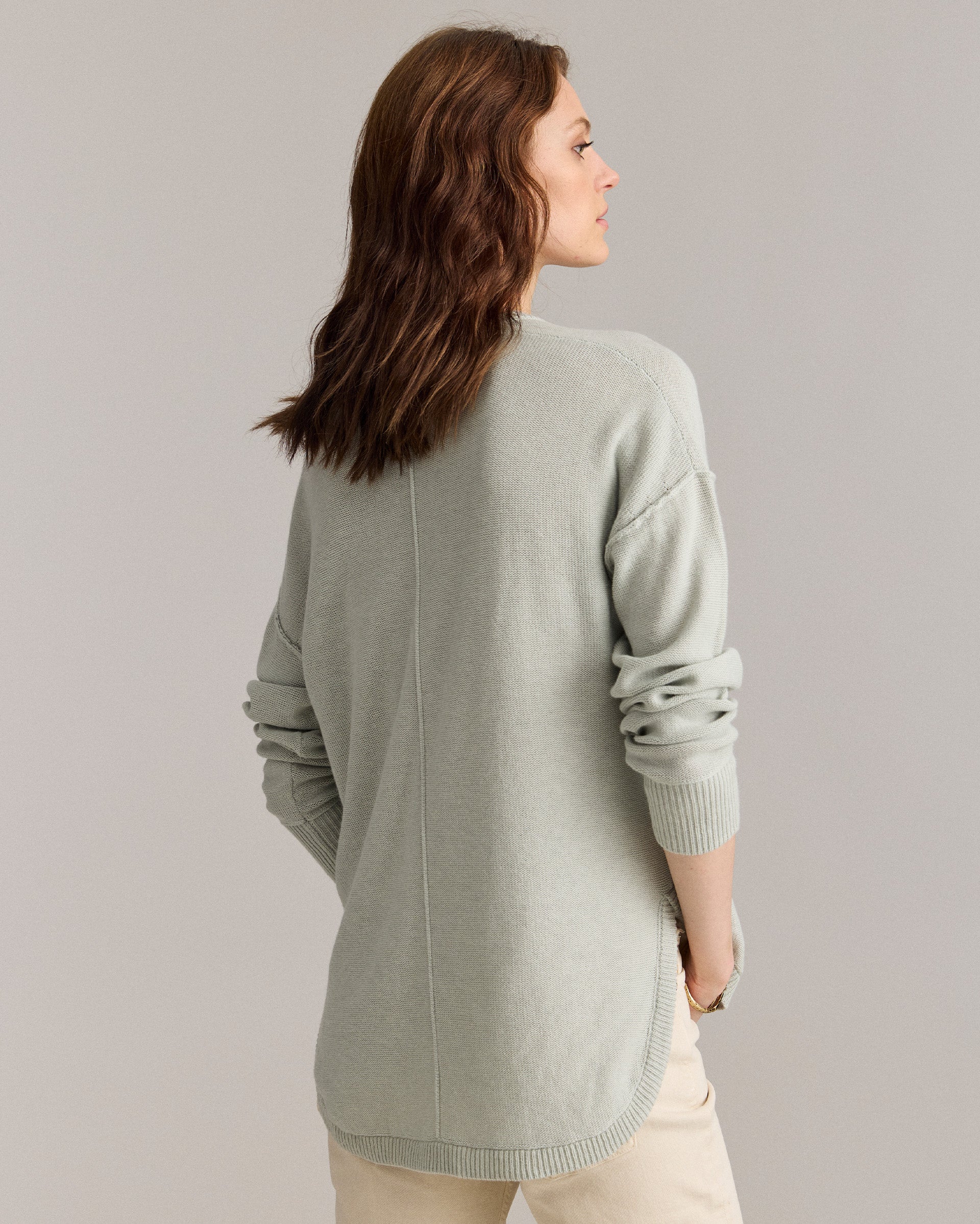 Cotton Linen Shirttail Sweater