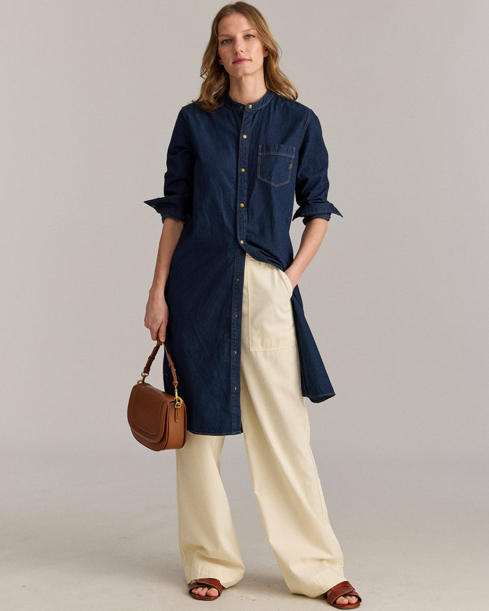 Billy Reid Shoals Denim Shirttail Dress, Denim Billy Reid Shoals Denim Shirttail Dress, Denim