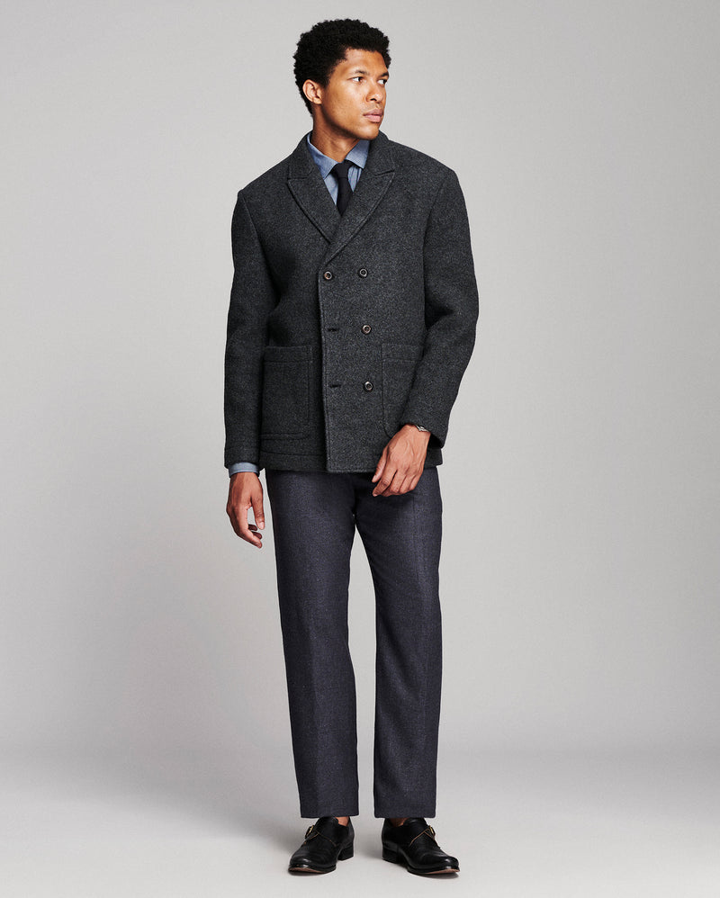 Boiled Wool Bond Peacoat