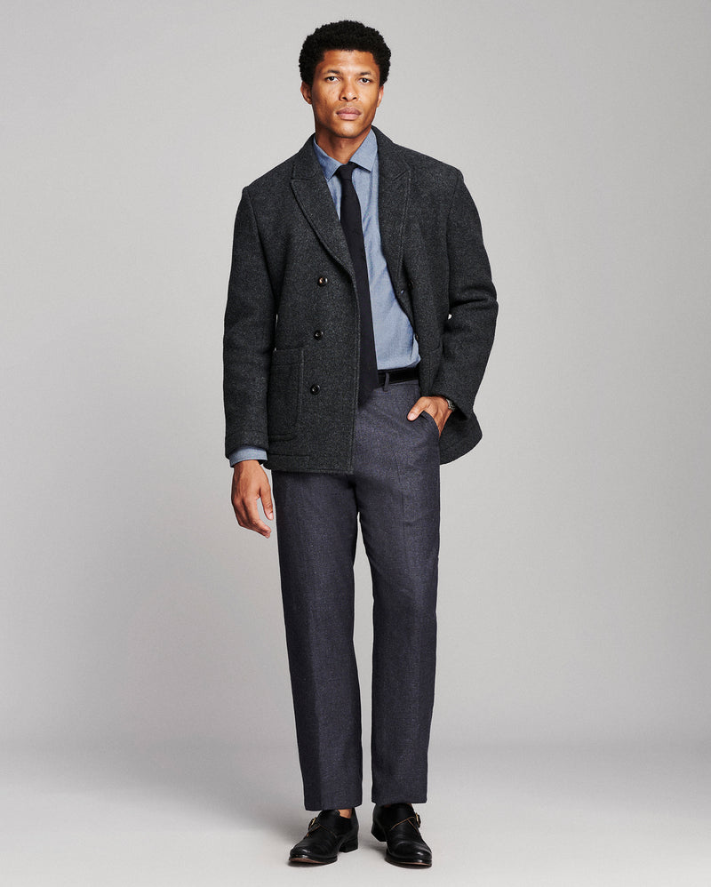 Boiled Wool Bond Peacoat