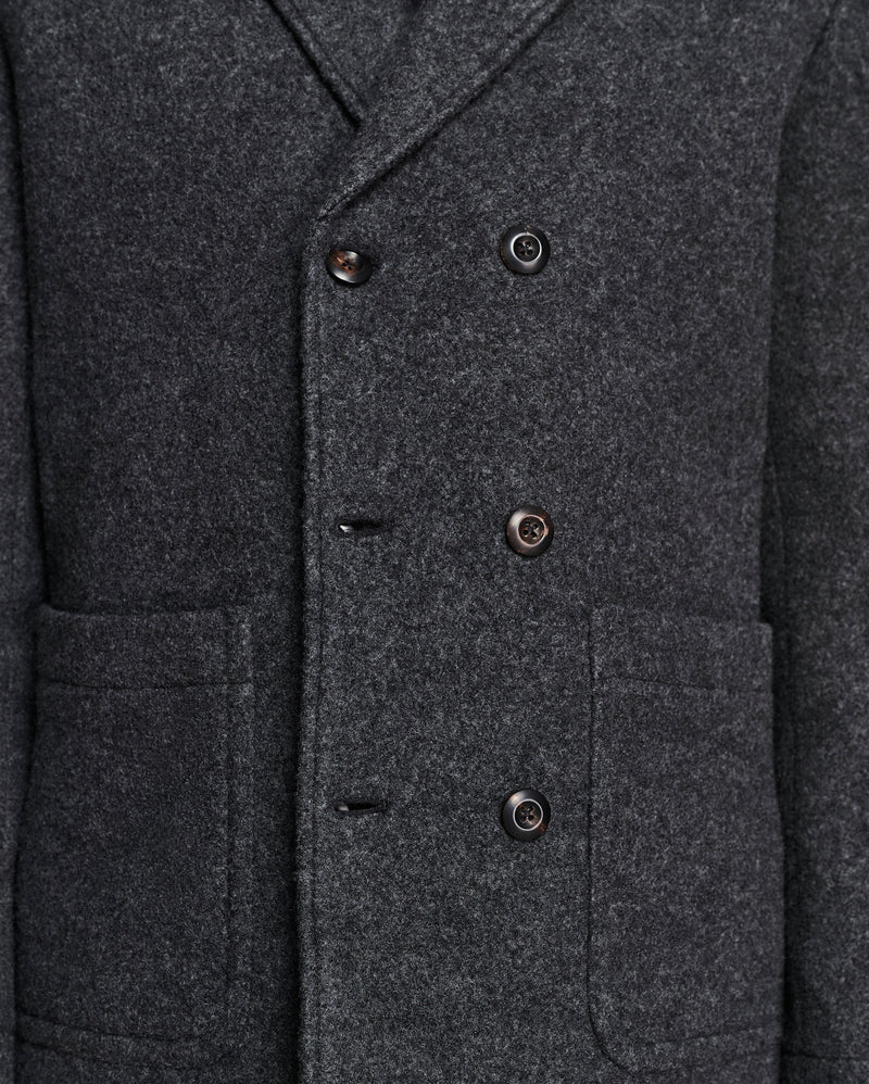 Boiled Wool Bond Peacoat