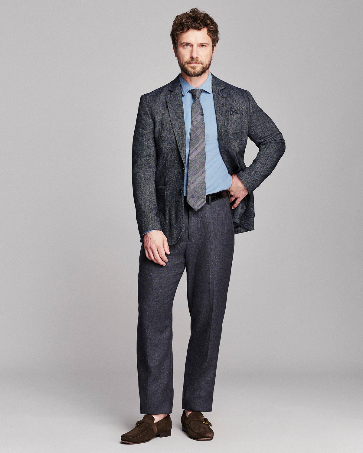 Model is 6'2" wearing size 38R.