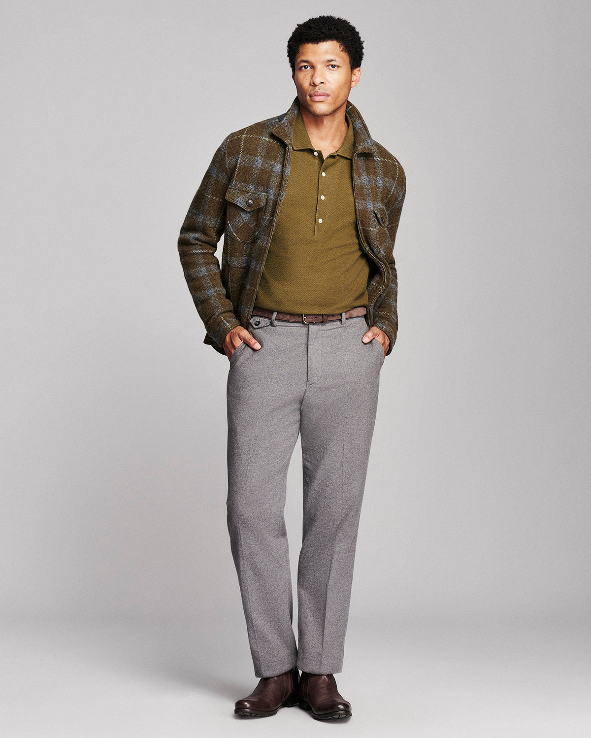 Numajiri Plaid Knit Jacket