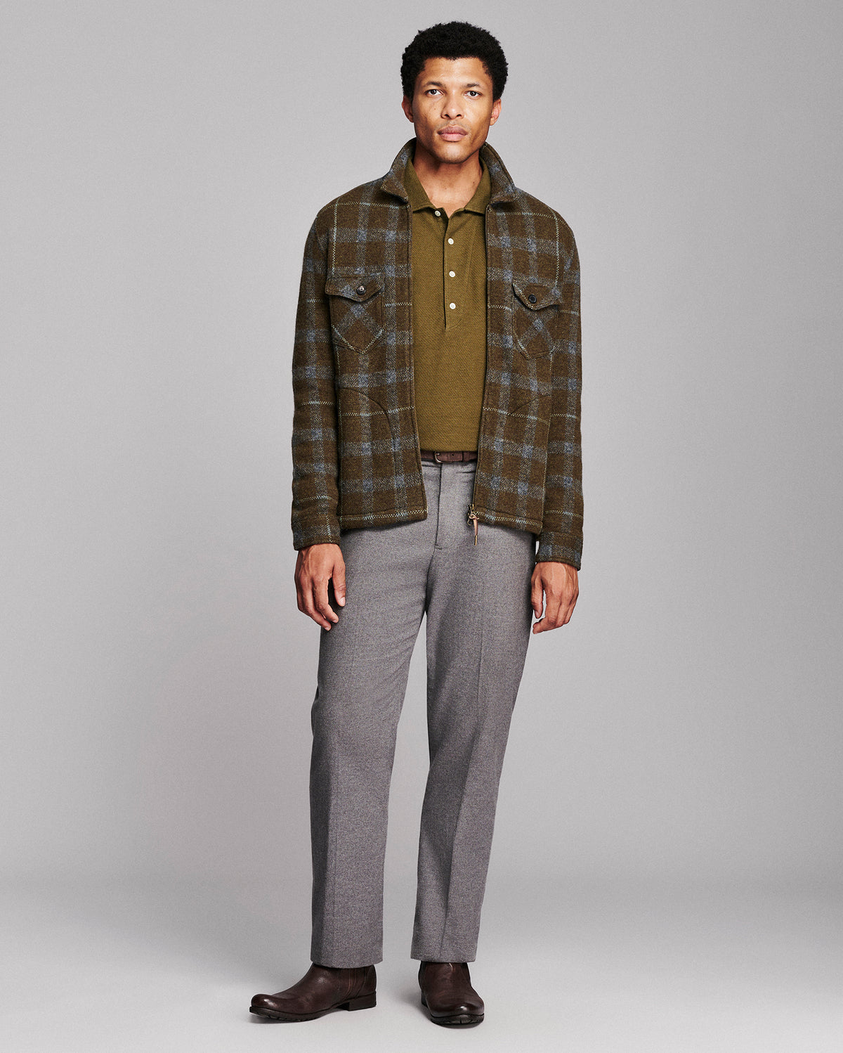 Numajiri Plaid Knit Jacket