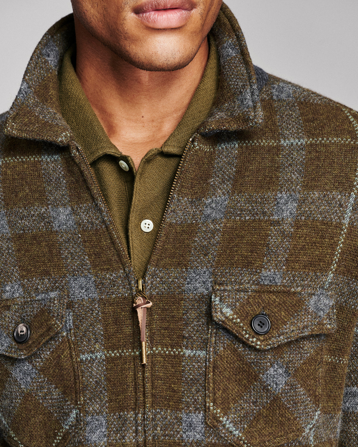 Numajiri Plaid Knit Jacket