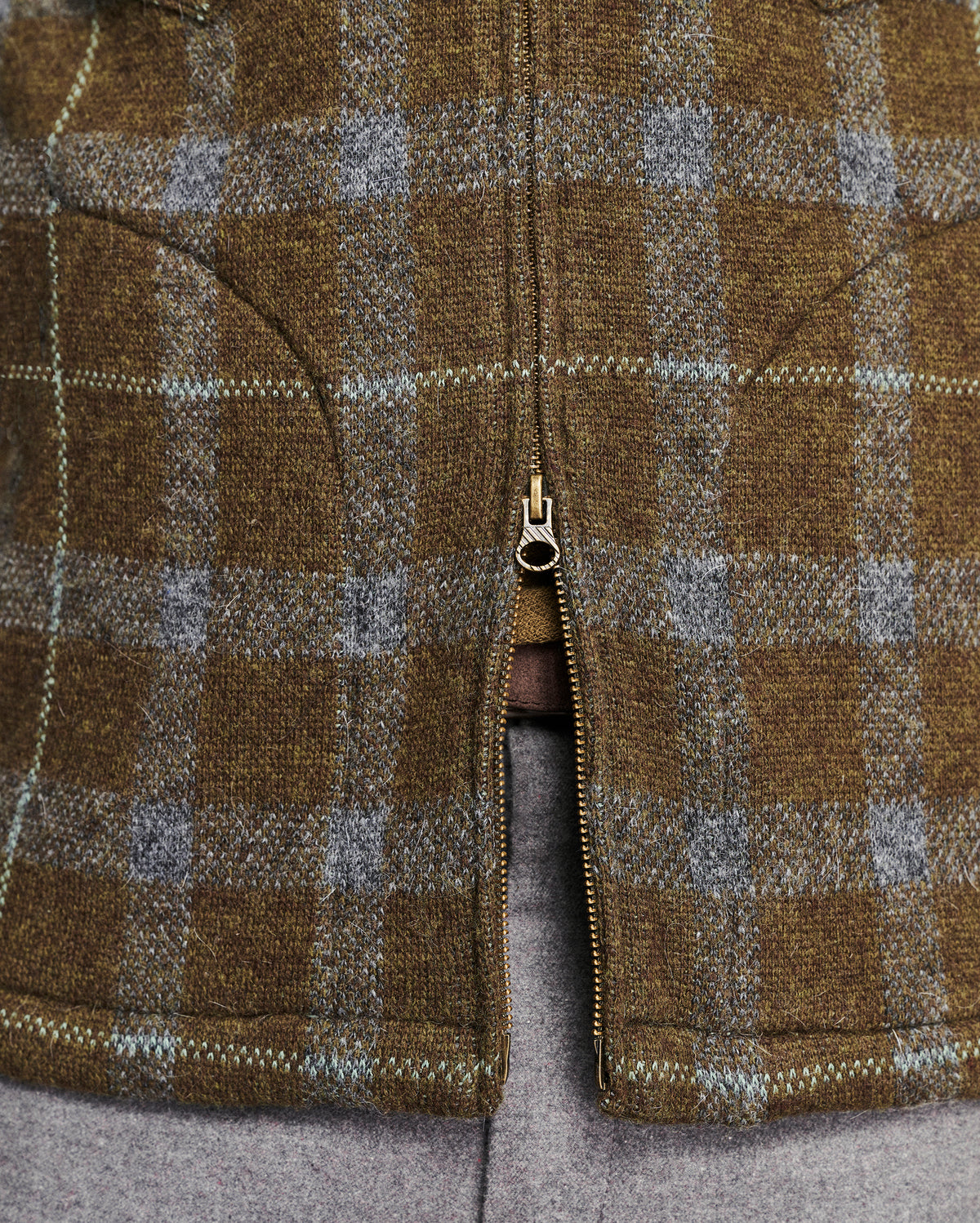 Numajiri Plaid Knit Jacket
