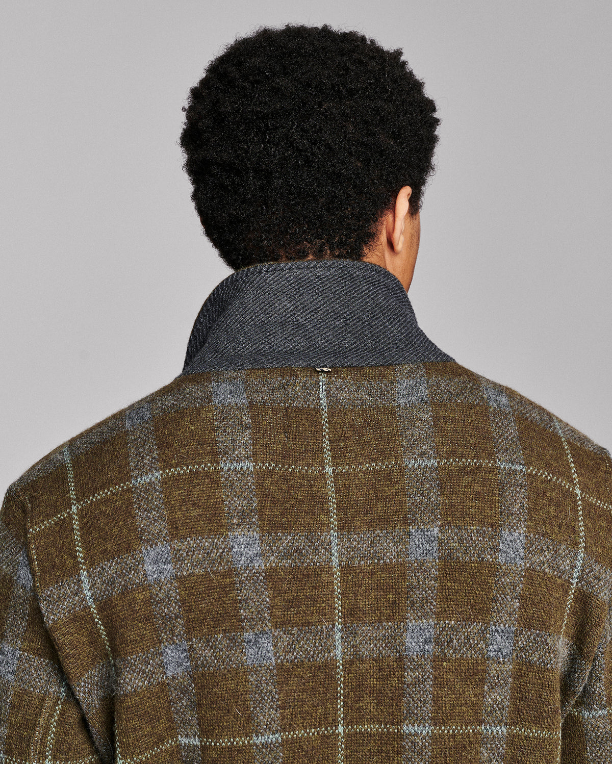 Numajiri Plaid Knit Jacket