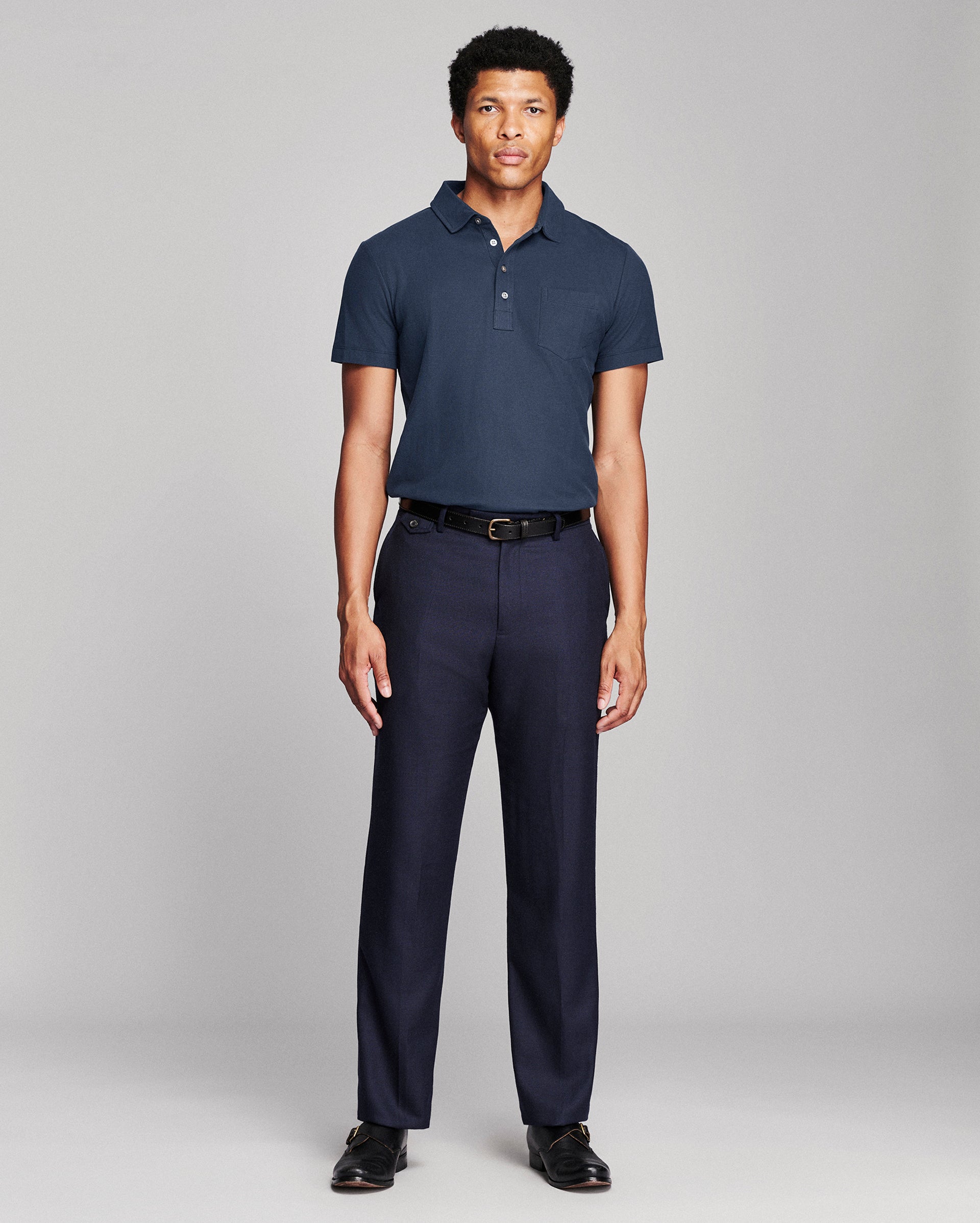 Pique Pensacola Polo in Pima Cotton Knit | Billy Reid