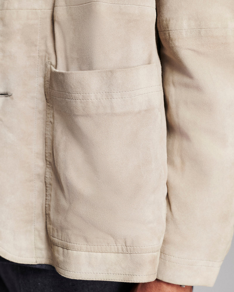 Colbert Waxed Suede Chore Coat