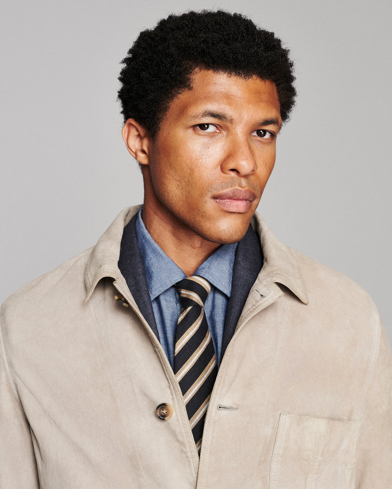 Colbert Waxed Suede Chore Coat