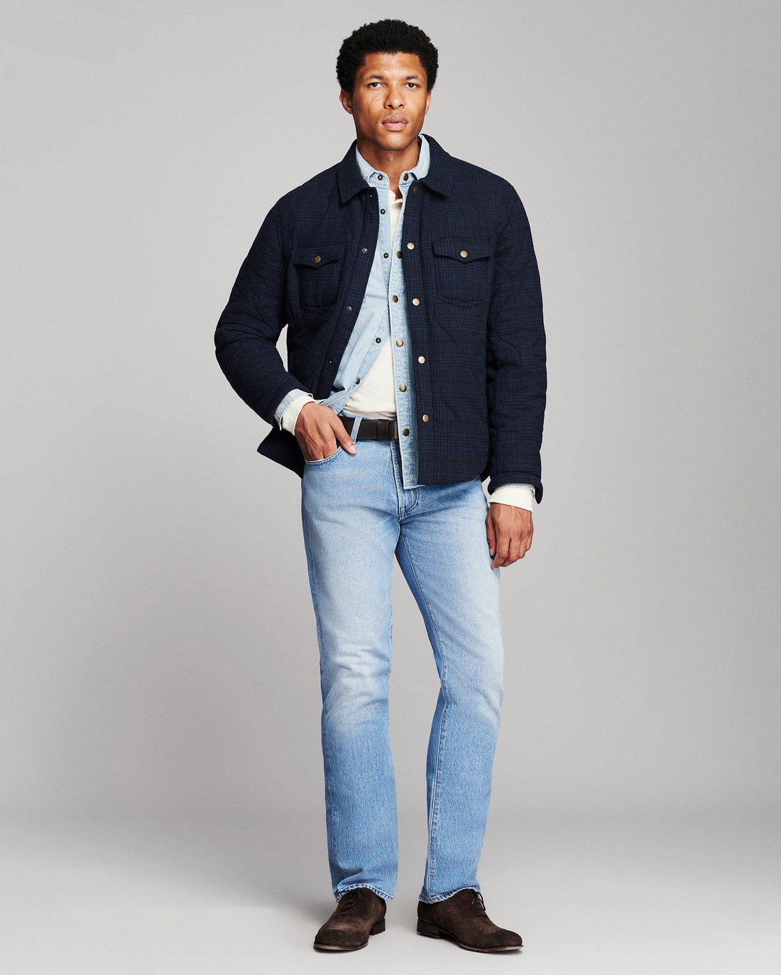 Onion Quilted Plaid Theo Shirt Jacket