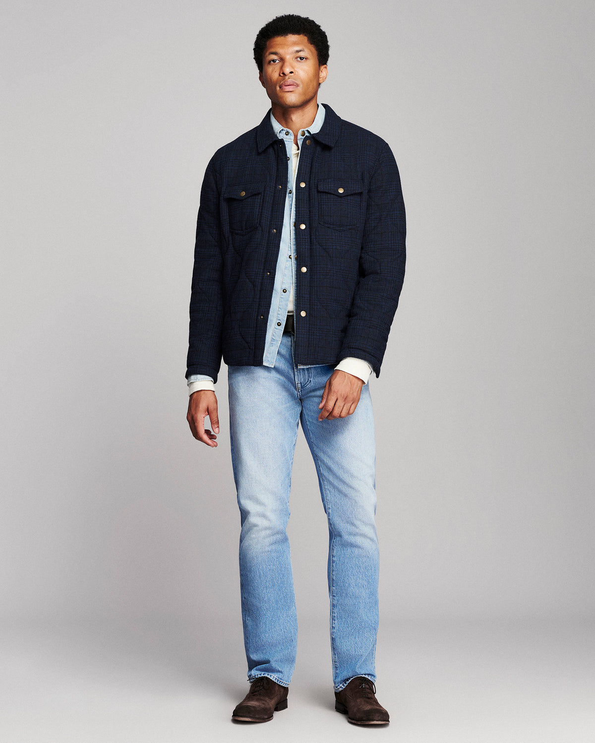 Onion Quilted Plaid Theo Shirt Jacket