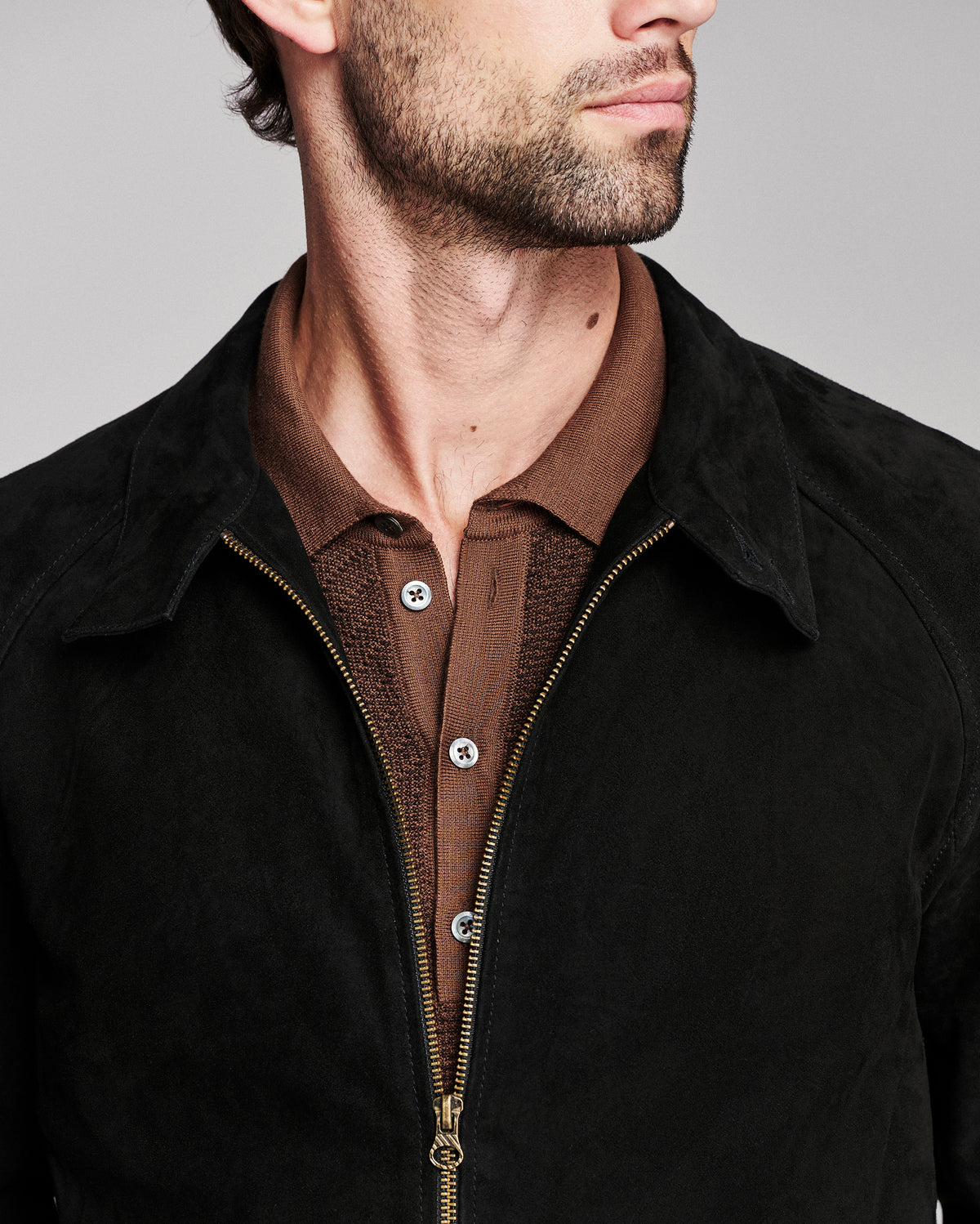 Suede Harrington Jacket