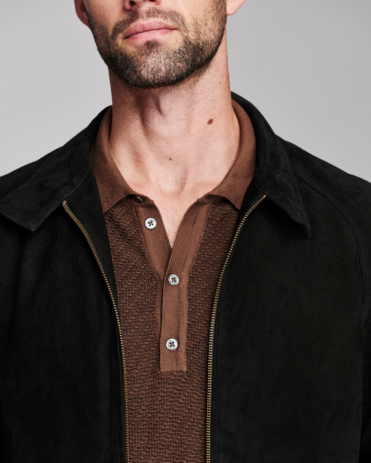 Suede Harrington Jacket
