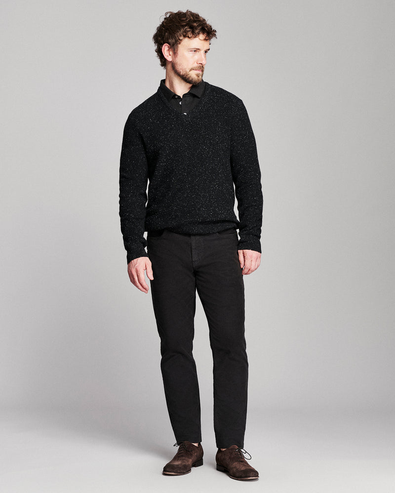 Long Sleeve Herringbone Polo