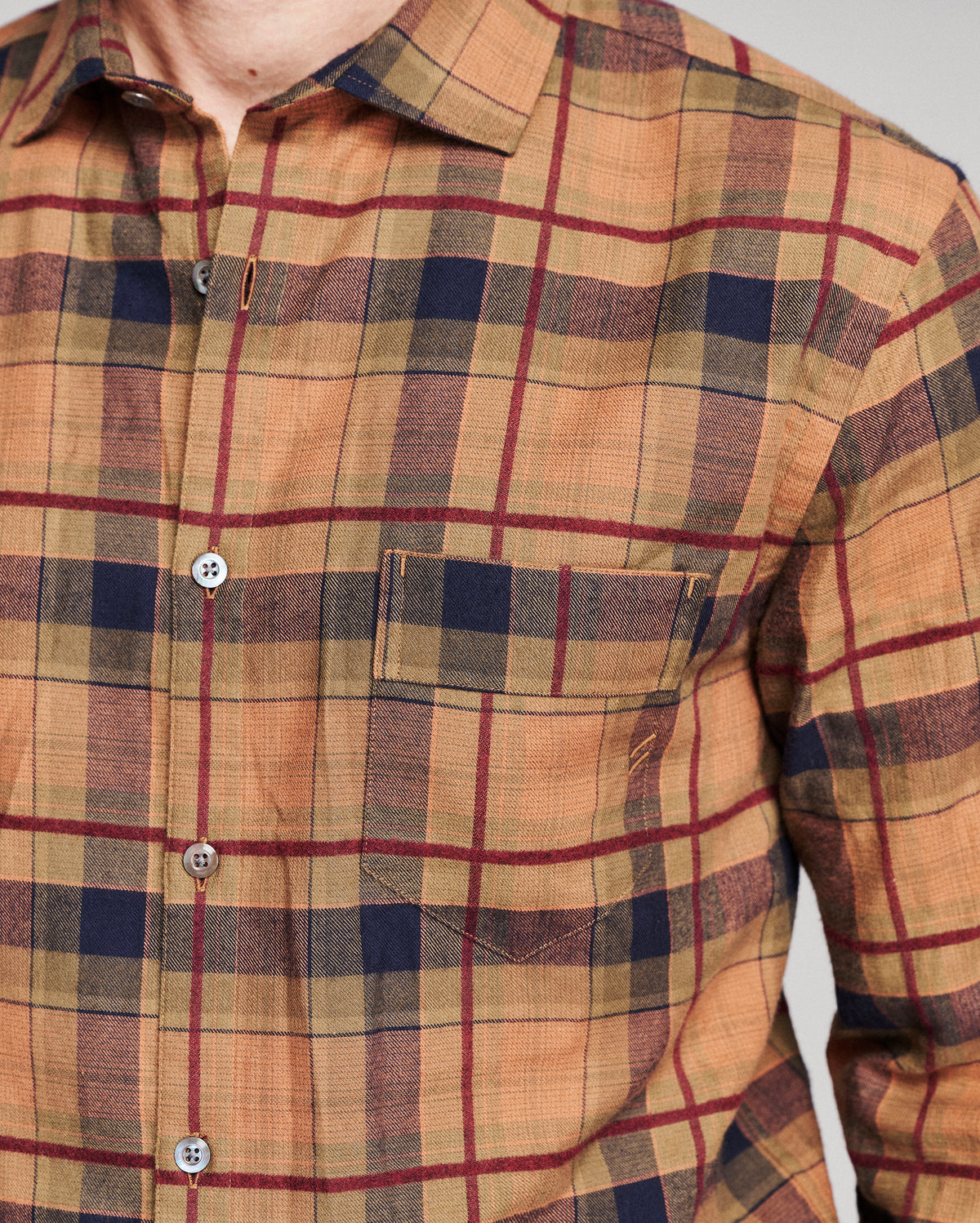 Textured Bold Plaid Pickwick Shirt