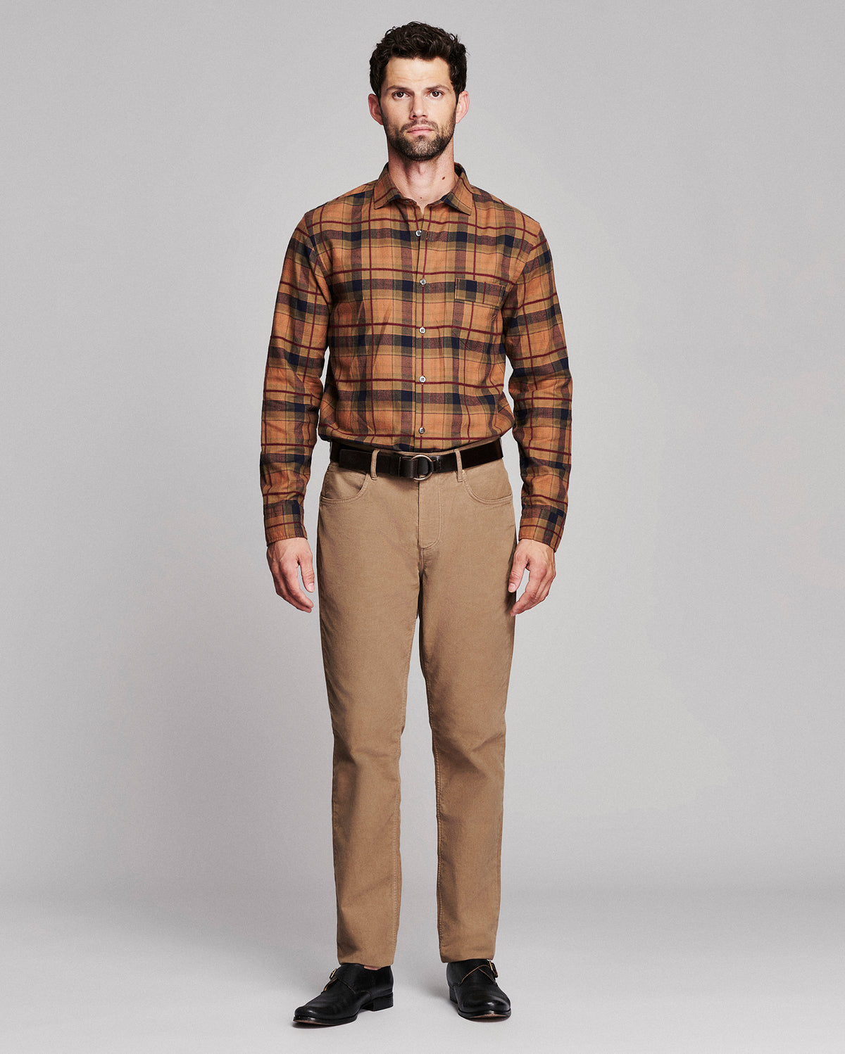 Textured Bold Plaid Pickwick Shirt