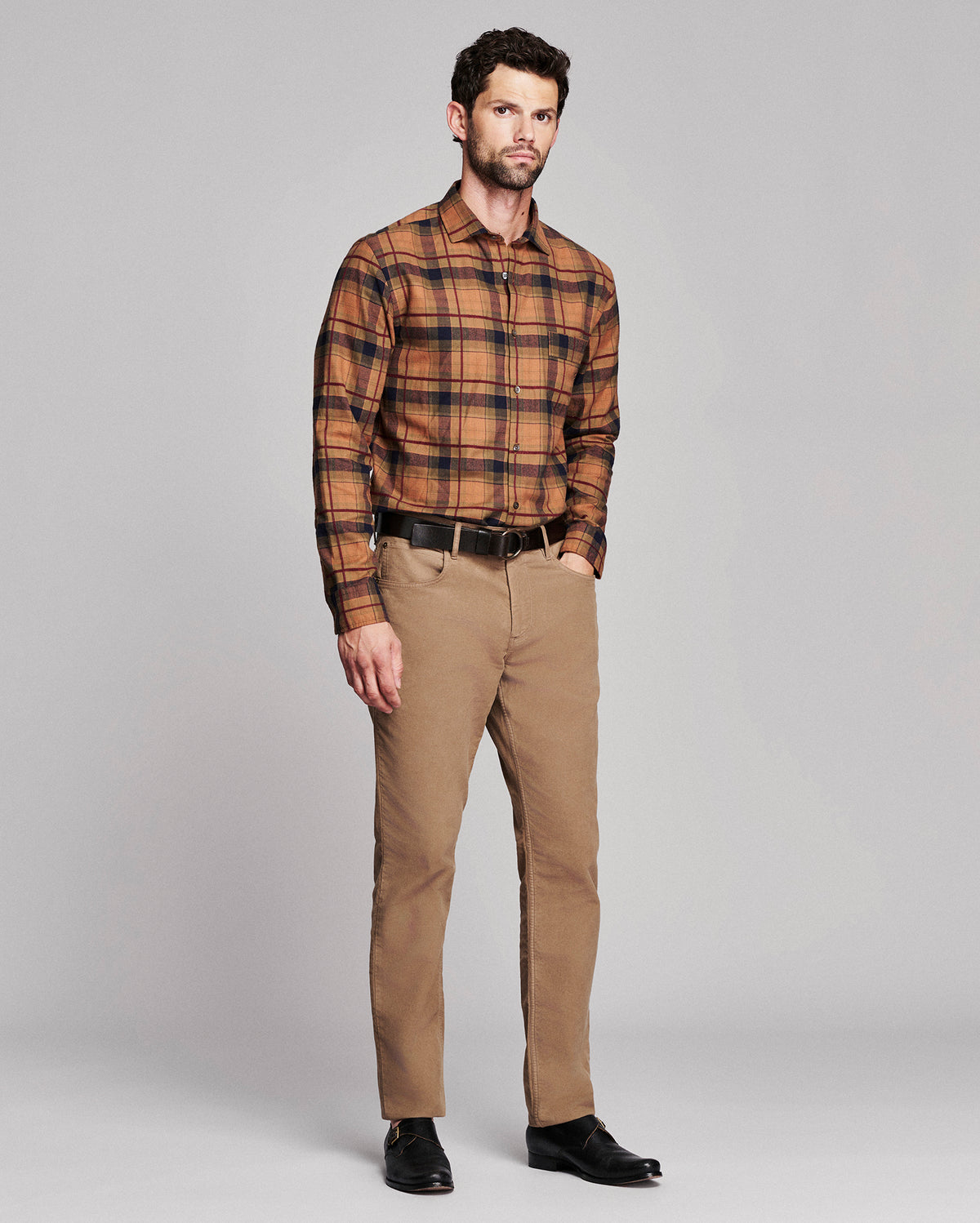 Textured Bold Plaid Pickwick Shirt