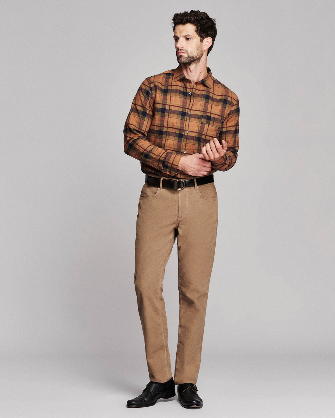 Textured Bold Plaid Pickwick Shirt