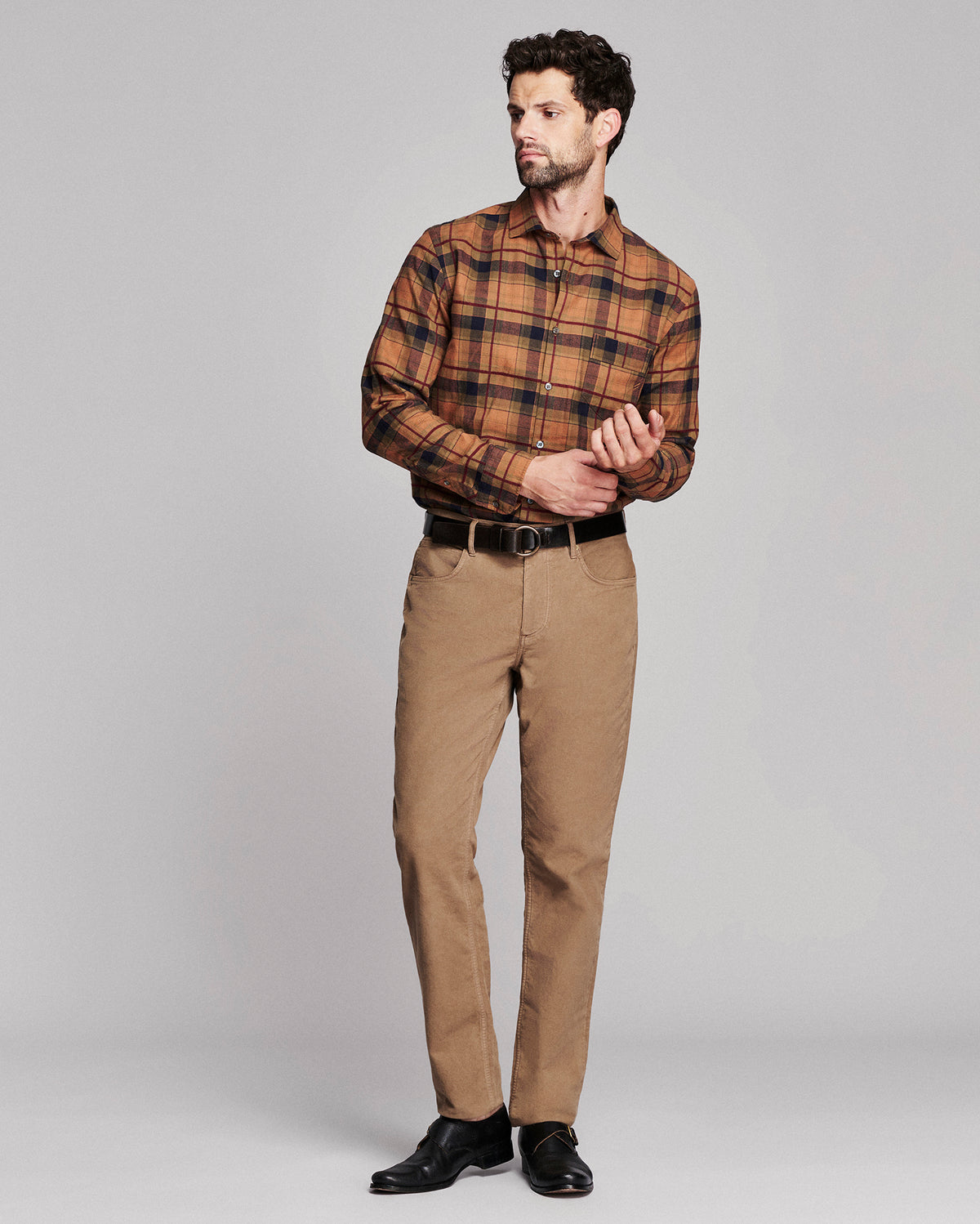 Textured Bold Plaid Pickwick Shirt