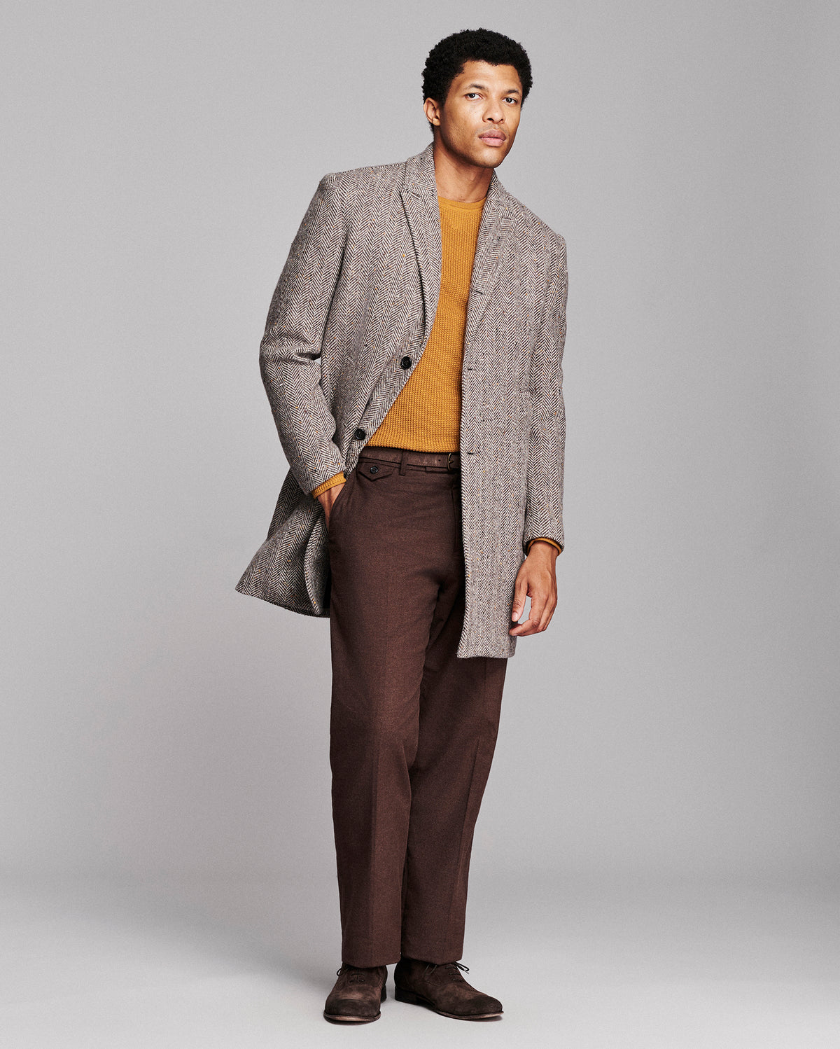 Herringbone Walking Car Coat