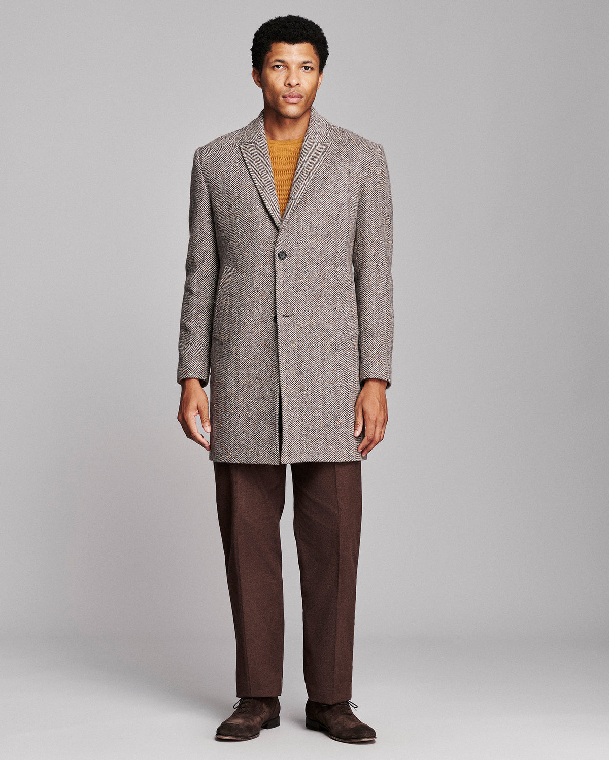 Herringbone Walking Car Coat