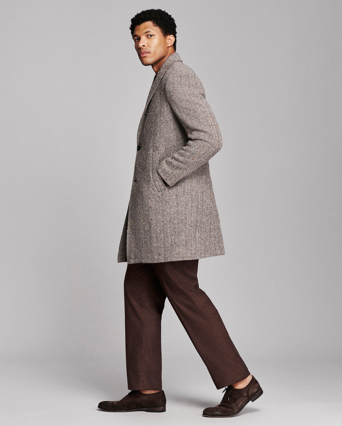 Herringbone Walking Car Coat