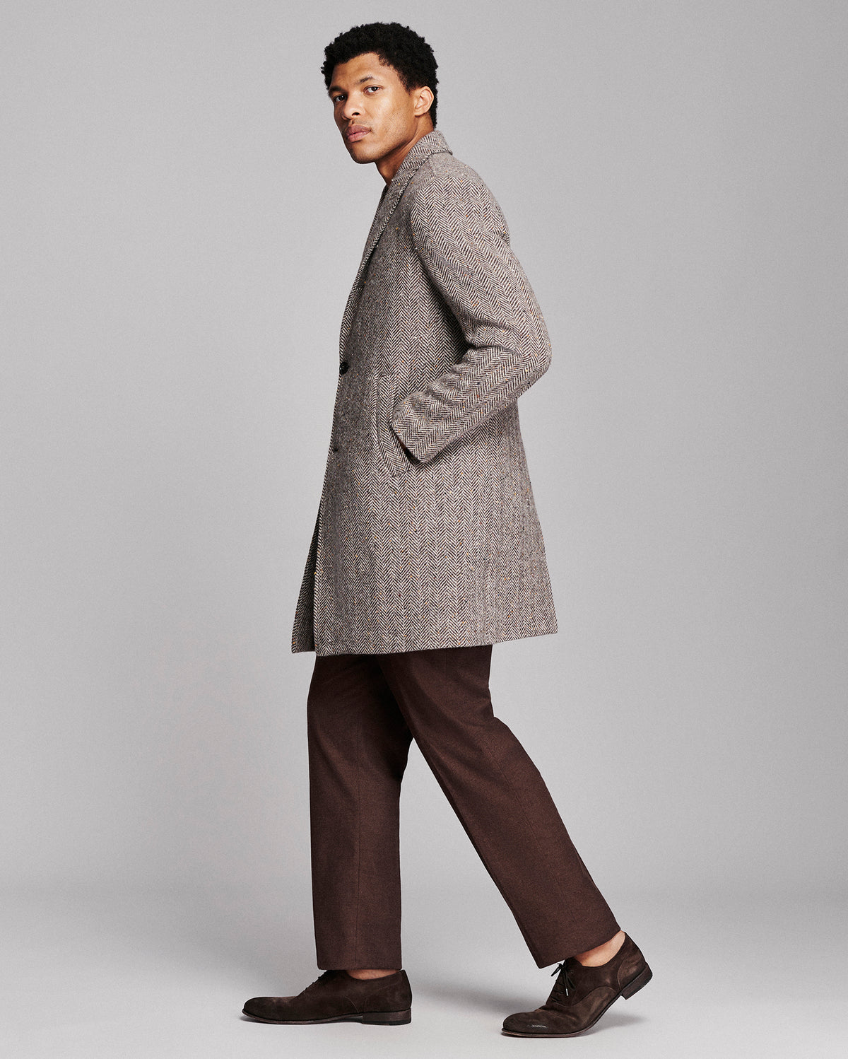 Herringbone Walking Car Coat