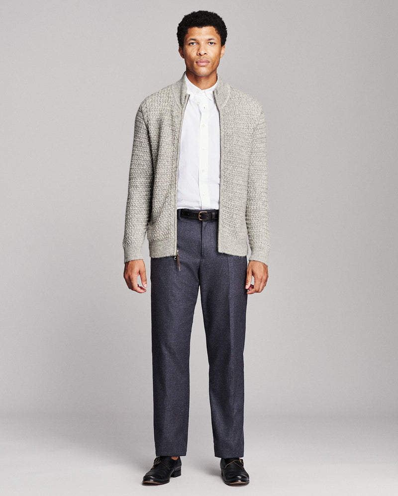 Lima Basketweave Full-Zip Sweater
