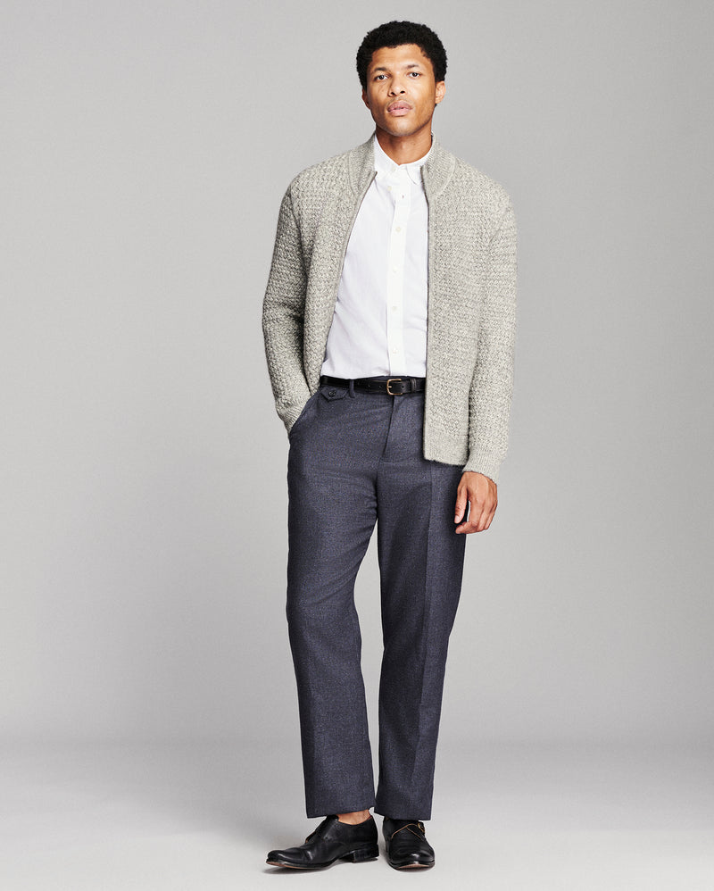 Lima Basketweave Full-Zip Sweater