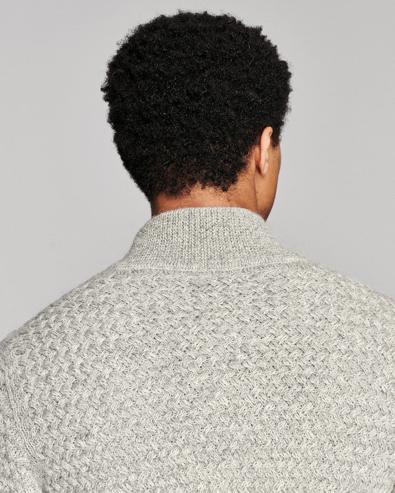 Lima Basketweave Full-Zip Sweater