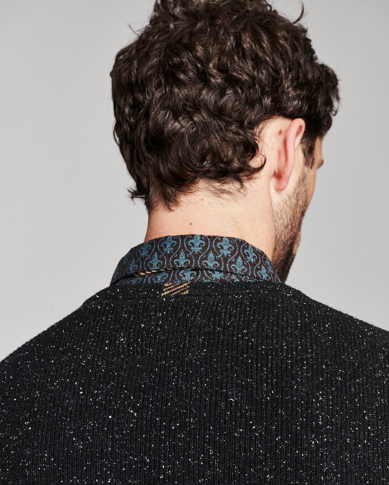 Donegal Rib V-Neck Sweater