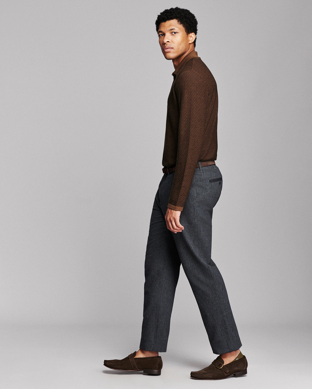 Step Jacquard Sweater Polo